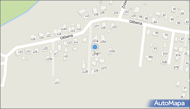 Tychy, Główna, 107B, mapa Tychów