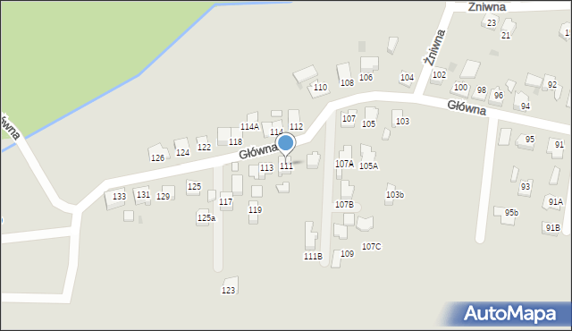 Tychy, Główna, 111, mapa Tychów