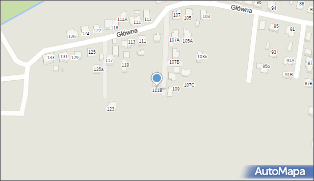 Tychy, Główna, 111B, mapa Tychów