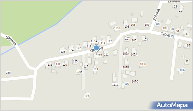 Tychy, Główna, 115, mapa Tychów