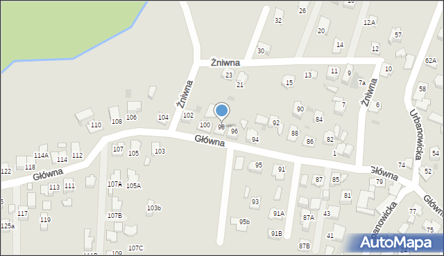 Tychy, Główna, 98, mapa Tychów