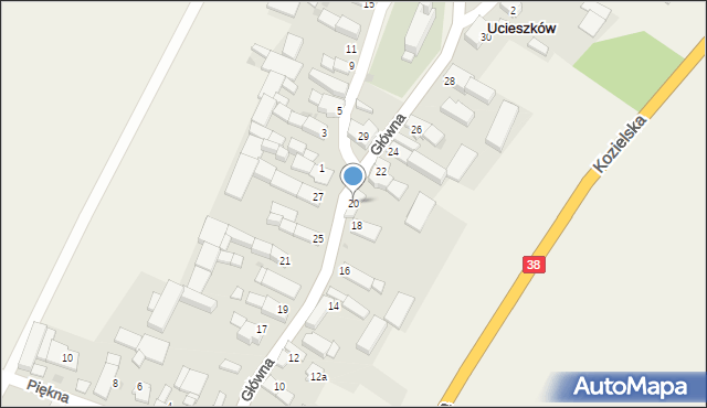 Ucieszków, Główna, 20, mapa Ucieszków