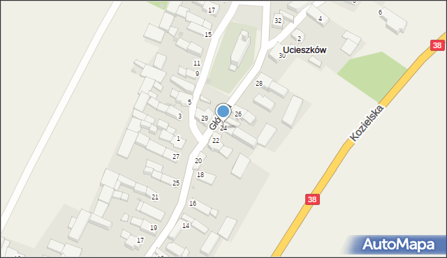 Ucieszków, Główna, 24, mapa Ucieszków