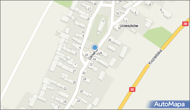 Ucieszków, Główna, 26a, mapa Ucieszków