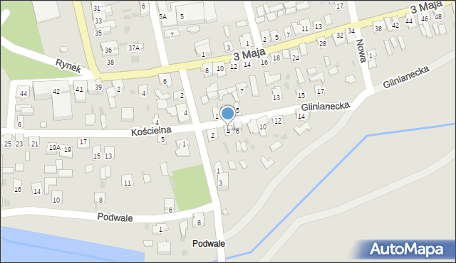 Ulanów, Glinianecka, 4, mapa Ulanów