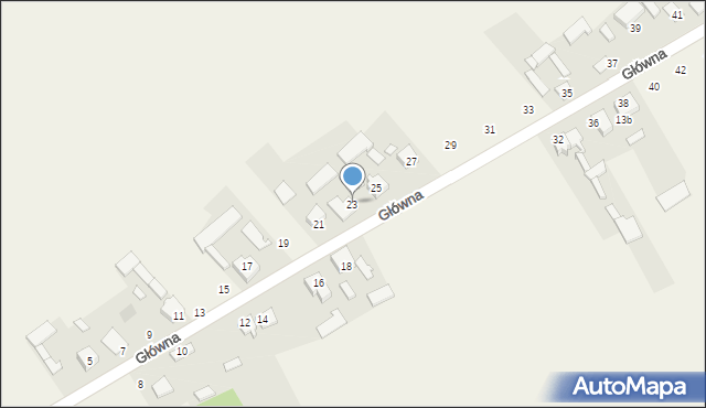 Wapiennik, Główna, 23, mapa Wapiennik