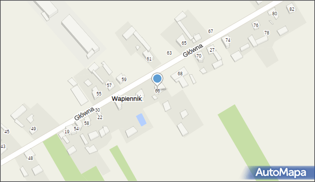 Wapiennik, Główna, 66, mapa Wapiennik