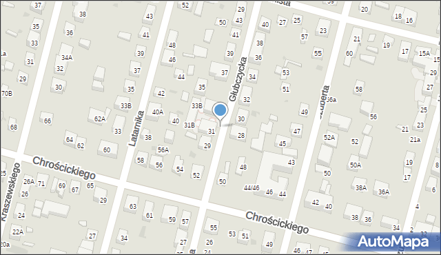 Warszawa, Głubczycka, 31/33, mapa Warszawy