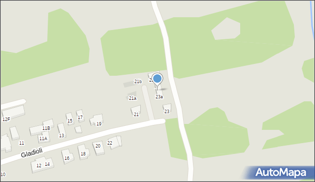 Warszawa, Gladioli, 23b, mapa Warszawy