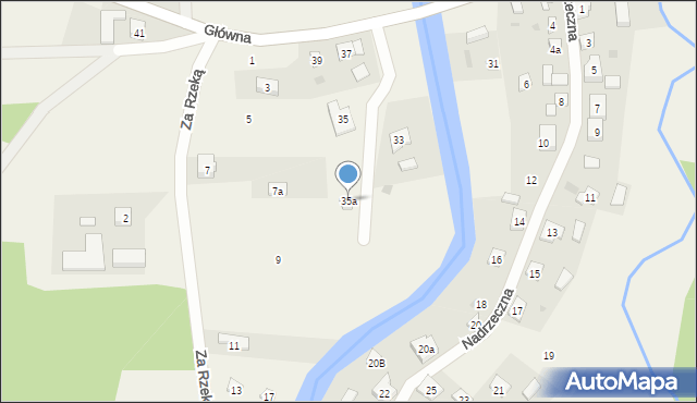 Wda, Główna, 35a, mapa Wda