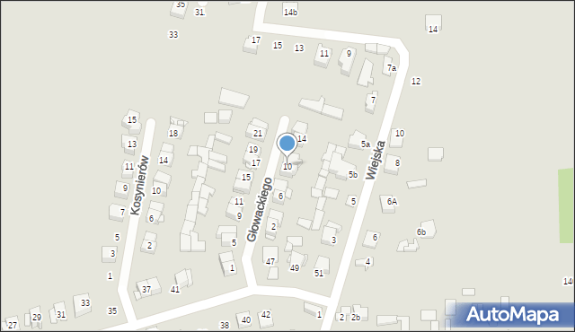 Węgrów, Głowackiego Bartosza, 10, mapa Węgrów