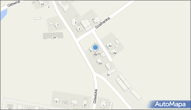 Wielowieś, Gliwicka, 6a, mapa Wielowieś