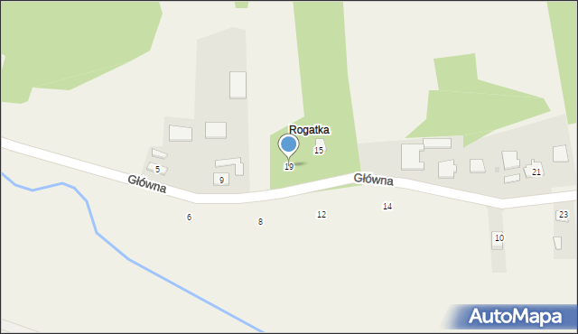 Wierbka, Główna, 19, mapa Wierbka