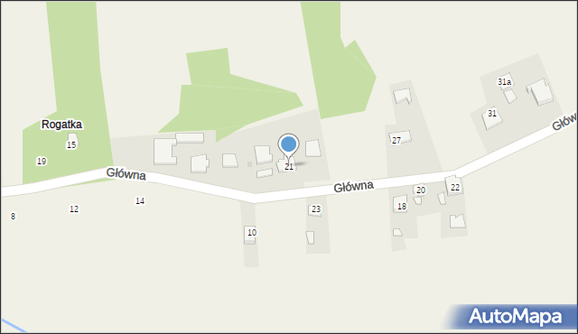 Wierbka, Główna, 21, mapa Wierbka