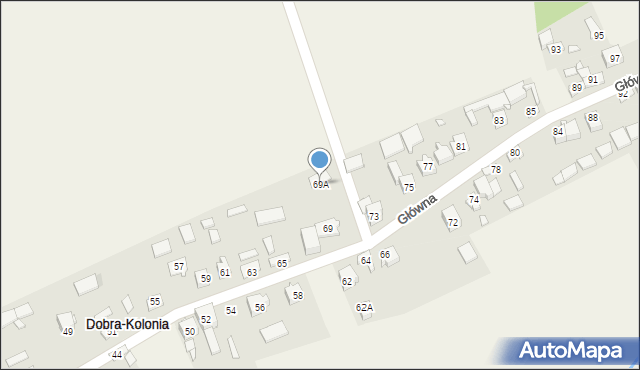 Wierbka, Główna, 69A, mapa Wierbka