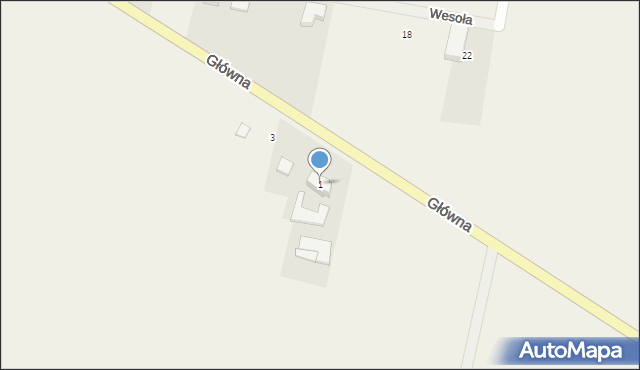 Wierzbie, Główna, 1, mapa Wierzbie