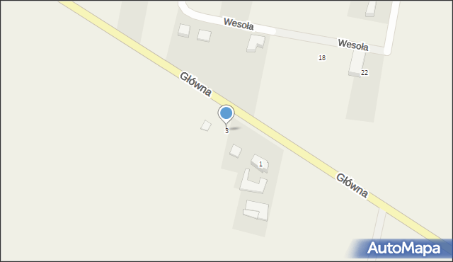 Wierzbie, Główna, 3, mapa Wierzbie