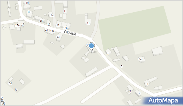 Wierzbno, Główna, 8A, mapa Wierzbno