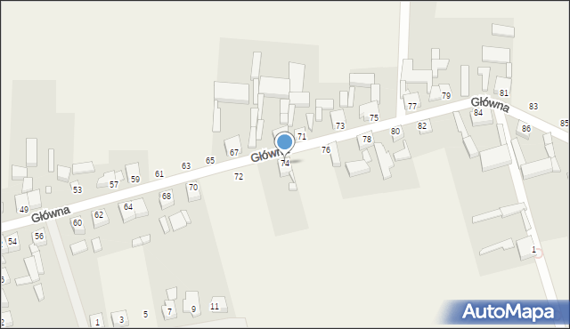 Wilkowo Polskie, Główna, 74, mapa Wilkowo Polskie
