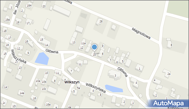 Wilkszyn, Główna, 10, mapa Wilkszyn