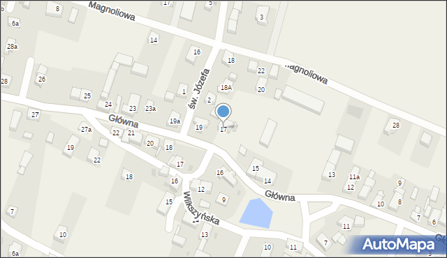 Wilkszyn, Główna, 17, mapa Wilkszyn