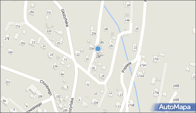 Wodzisław Śląski, Głożyńska, 18a, mapa Wodzisławia Śląskiego