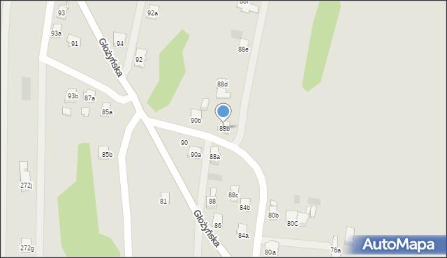 Wodzisław Śląski, Głożyńska, 88b, mapa Wodzisławia Śląskiego