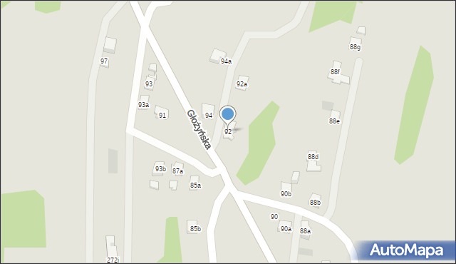 Wodzisław Śląski, Głożyńska, 92, mapa Wodzisławia Śląskiego
