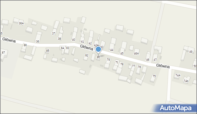 Wójcice, Główna, 80, mapa Wójcice