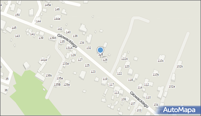 Wojkowice, Głowackiego, 130, mapa Wojkowice