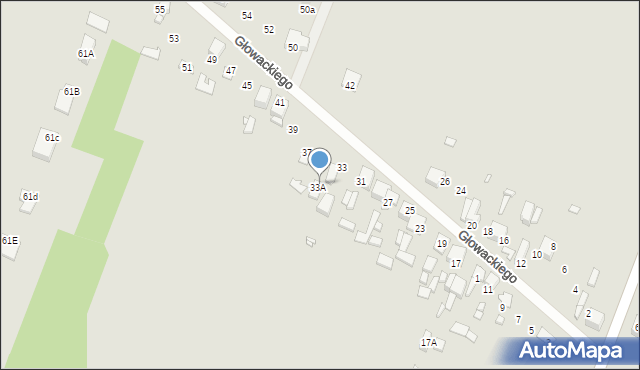 Wojkowice, Głowackiego, 35, mapa Wojkowice