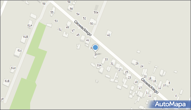Wojkowice, Głowackiego, 37, mapa Wojkowice