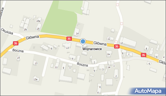 Wojnarowice, Główna, 11, mapa Wojnarowice