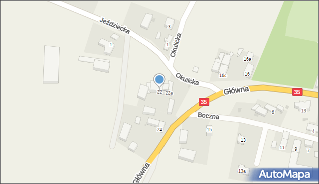 Wojnarowice, Główna, 22, mapa Wojnarowice