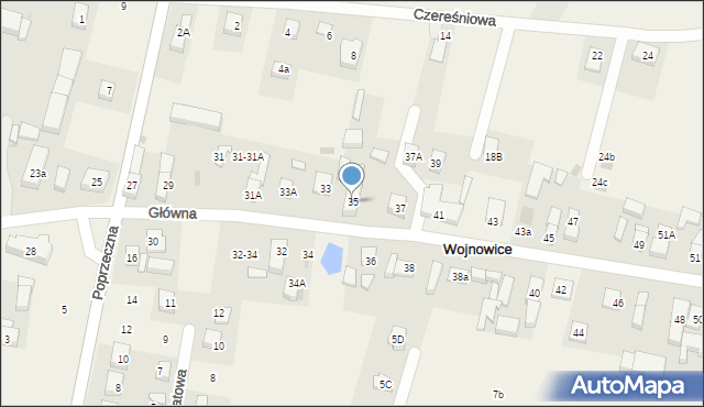 Wojnowice, Główna, 35, mapa Wojnowice