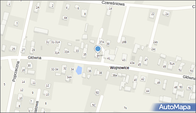 Wojnowice, Główna, 37, mapa Wojnowice