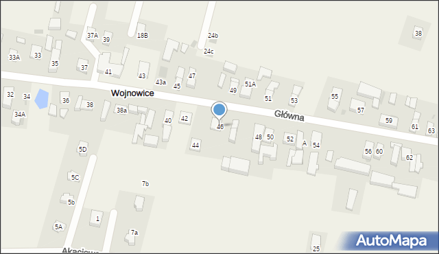 Wojnowice, Główna, 46, mapa Wojnowice