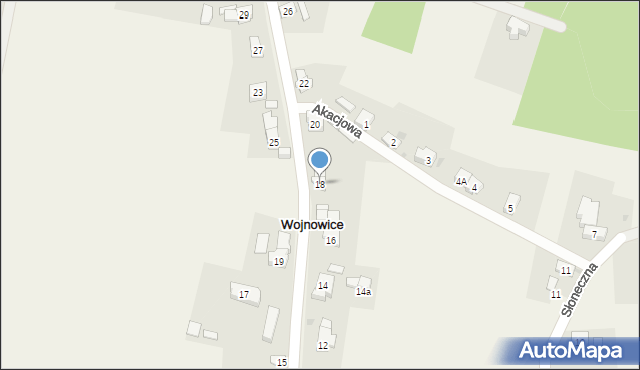 Wojnowice, Główna, 18, mapa Wojnowice