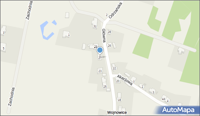 Wojnowice, Główna, 27, mapa Wojnowice