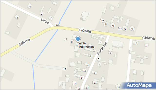 Wola Mokrzeska, Główna, 11a, mapa Wola Mokrzeska