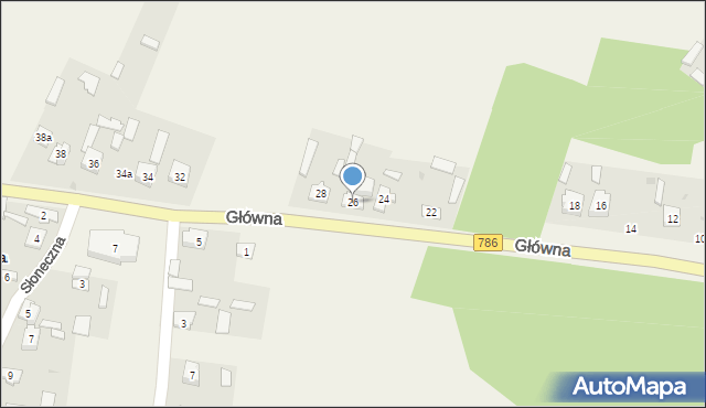 Wola Mokrzeska, Główna, 26, mapa Wola Mokrzeska