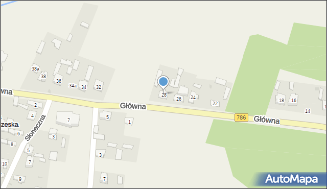 Wola Mokrzeska, Główna, 28, mapa Wola Mokrzeska