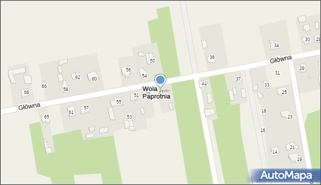 Wola Paprotnia, Główna, 47, mapa Wola Paprotnia