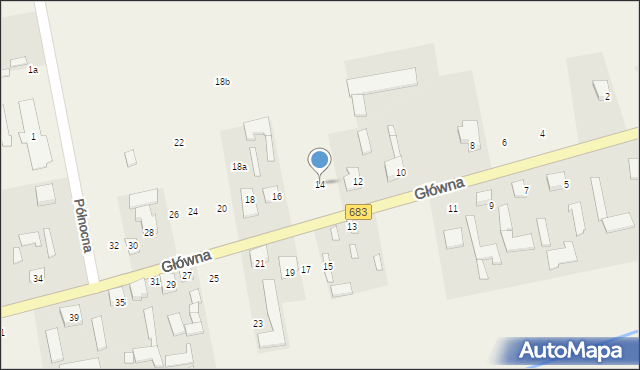 Wola Prażmowska, Główna, 14, mapa Wola Prażmowska