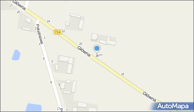 Wola Rakowa, Główna, 18, mapa Wola Rakowa