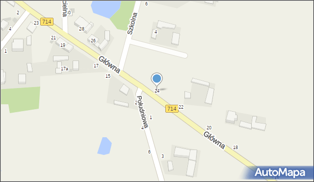 Wola Rakowa, Główna, 24, mapa Wola Rakowa