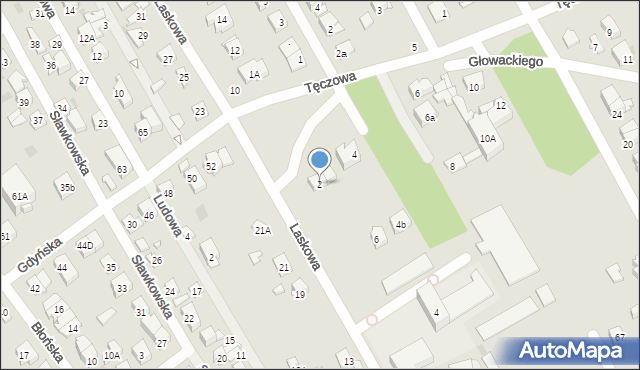 Wołomin, Głowackiego, 2, mapa Wołomin