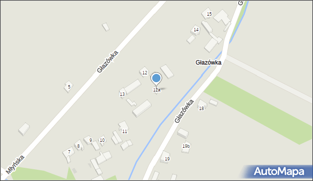 Woźniki, Głazówka, 12a, mapa Woźniki