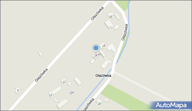 Woźniki, Głazówka, 14, mapa Woźniki