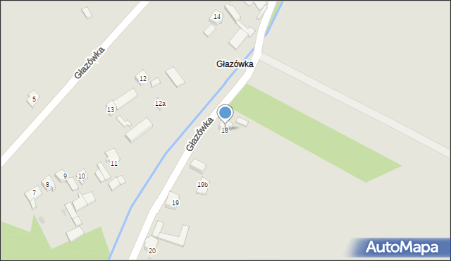 Woźniki, Głazówka, 18, mapa Woźniki